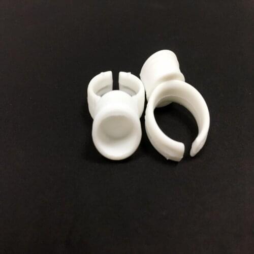 Wholesale 2000pcs M Size White Plastic Tattoo Ink Ring For Eyebrow Permanent Makeup Tattoo Ink Holders Tattoo Supplies