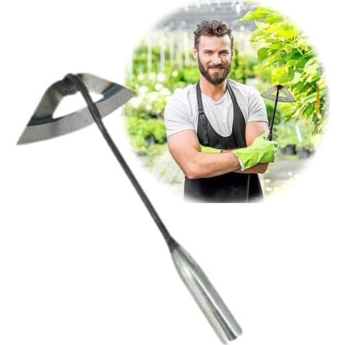 All-steel Hardened Hollow Hoe Handheld Harden Hollow Hoe Weeding Rake Planting Vegetable Farm Garden Agriculture Weeding Tool