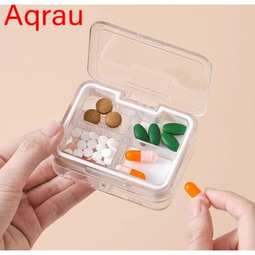 4Colors Portable Medicine Box Four-in-one Multi-Purpose Mini Medicine Plastic Box Cutter Medicine Separator Pill Cutter Storage
