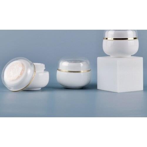 Empty Ceramic Cosmetic Makeup Jar 30g Cream Jar Pots White Porcelain Bottles Eyeshadow Cream Lip Balm Container Blush Box
