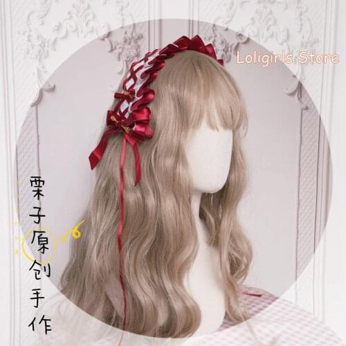 Lolita Element Retro Soft Sister Cute Bowknot Daily Hair band Daily Small Fresh Hair Clip Handwork Hair accessories Cosplay