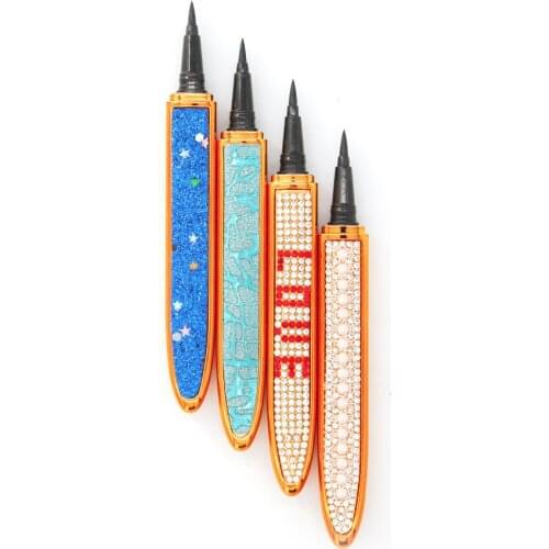 Eyelash Self-adhesive Black Eyeliner Waterproof, Sweat-proof and Quick-drying Diamond Eyeliner No Glue Eyeliner Tool