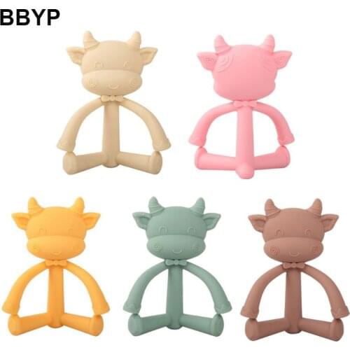 BPA Free Silicone Teethers Food Grade Teething Necklace Baby Shower Gifts Cartoon Animals Teether