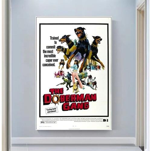 V0692 The Doberman Gang Vintage Classic Movie Wall Silk Cloth HD Poster Art Home Decoration Gift