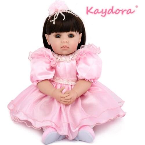 Kaydora 50 CM Adorable lol bonecas princesas Princess Doll Reborn bebe Soft Silicone Baby Doll Baby Reborn Lifelike Doll