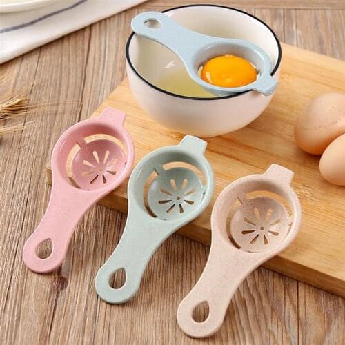 Egg Separator Creative Ergonomic Handle Wheat Straw Egg Yolk Separator Egg Tool