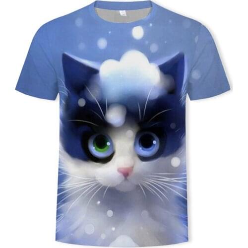 Night cat lady T-shirt womens short sleeves top 3d harajuku Tees top plus size animal T-shirt t shirt women Drop Ship S-5X