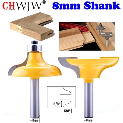 2PC 8mm Shank Entry Door for Long Tenons Router Bit woodworking cutter woodworking bits Tenon Cutter for Woodworking Tools