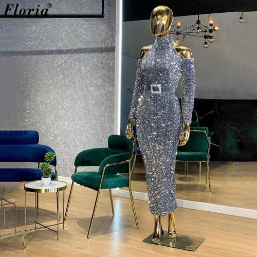 2 Designs Plus Size Gray Cocktail Dresses 2021 Mermaid Sexy Prom Party Dresses For Women Wedding Party Gowns Robes De Cocktail