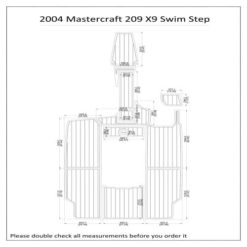 2004 Mastercraft 209 X9 Cockpit Boat EVA Teak Decking 1/4" 6mm