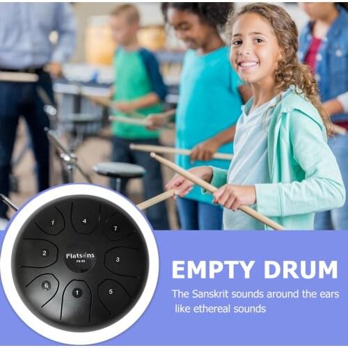 5.5 inch Steel Tongue Drum 8 Tune Hand Pan Drum Tank Hang Drum Percussion Musical Instrument with Drum Mallets Carry Bag