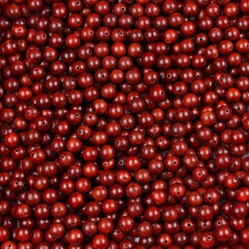 8mm 50-200Pcs Natural Wooden Beads Red Round Eco-Friendly Loose Spacer Wood Beads for Jewelry Making Diy Crafts Accessories