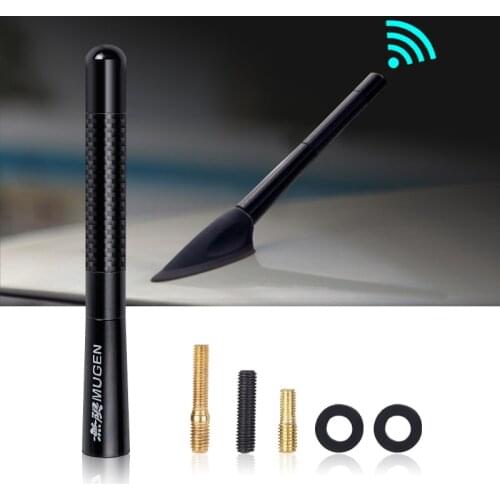 12cm Car Antennas Universal Carbon Fiber FM Short Antenna Aerials For Honda Mugen Power Civic Accord CRV Hrv Jazz Accessories