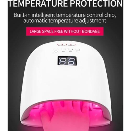 Wireless 86w UV LED Nail Lamp For Curing All Gel Polish Nail Dryer Sun Light Lamp Manicure Smart LCD Display Rechargeable