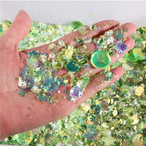 Big Sequin Mix Holographic Confetti Flakes Iridescent Glitter Sprinkles Bling Bling Filling Materials Resin Cabochon Making 10g