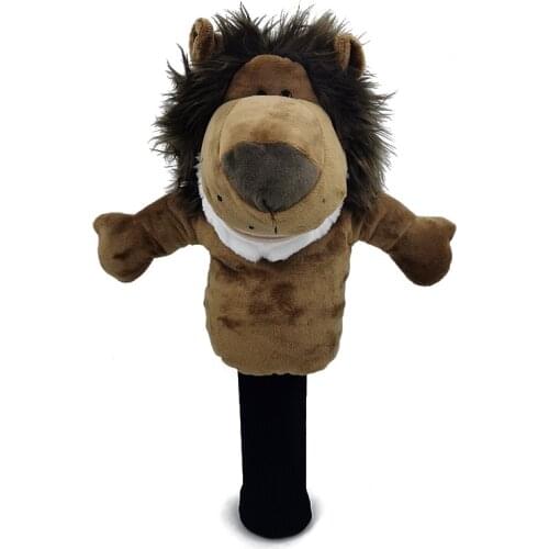 Lion Golf Head Cover Fairway Woods Headcover Animal Mascot Novelty Cute Gift Golf Accessories