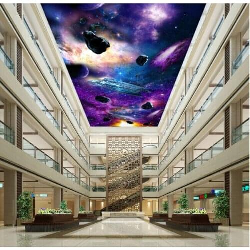 Custom photo wallpaper, suspended meteorite, the universe for the living room hotel KTV ceiling wall waterproof papel de parede