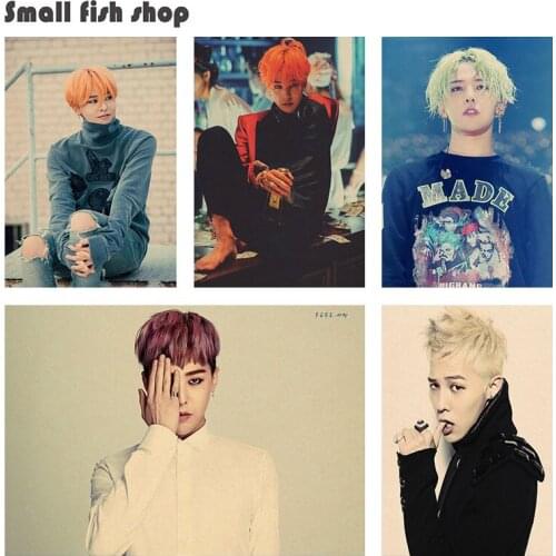 G-DRAGON BIGBANG Home Furnishing decoration Kraft Movie Poster Drawing core Wall stickers 42*30cm