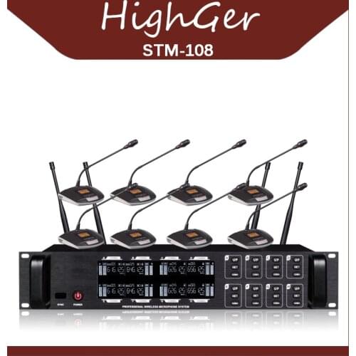 HighGer Professionale Sistema di Microfoni senza fili 8-Canale Microfono Senza Fili di Karaoke Del Partito KTV Meeting system