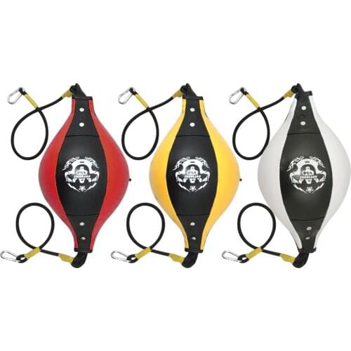 Quality PU Leather Punching Ball Pear Boxing Bag Inflatable Reflex Speed Balls Fitness Training Double End Boxing Speed Ball New