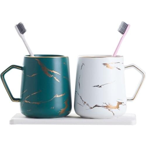 Couple Cup North European-style ceramic toothbrush Cup home double-tooth mug Cup simple creative light luxury wash set