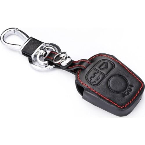 3 Buttons Leather Protect Car Key Case Cover For BMW E46 E31 E32 E34 E36 E38 E39 Z3 Holder