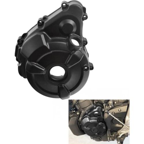 Motorcycle Black Left Engine Stator Cover Crankcase For YAMAHA FZ07 2015 2016 2017