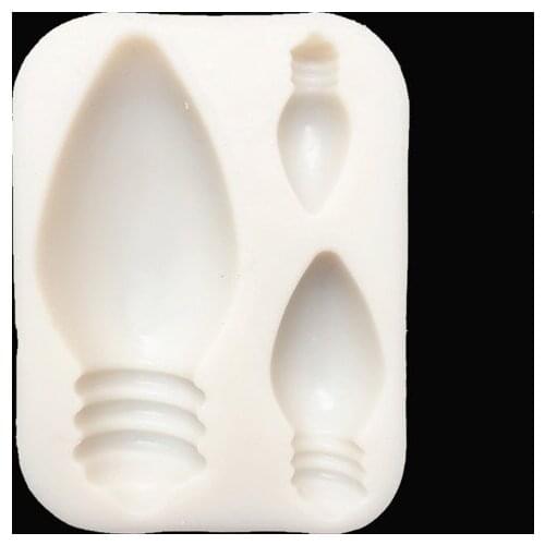 New mini light bulb modeling sugar turning silicone mold cake decoration mold DIY chocolate baking tool