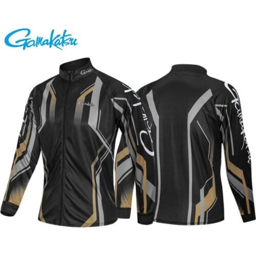 2021 New Gamakatsu Fishing Clothing Summer Men Outdoor Hiking Cycling Fishing Shirt Quick Dry Breathable Fishing Clothes