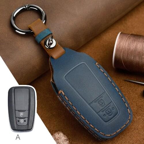 NEW Leather Car Key Cover Case For Toyota Camry Prius Corolla C-HR CHR RAV4 Avalon Land Cruiser Prado 2018 2019 2020 Fob