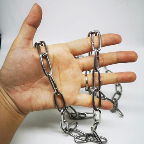 Ordinary 304 Stainless Steel 3mm Diameter Long Link Chain Lifting Chain Industry Welded Binding Chain