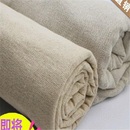 150cm width plain solid colour cotton linen Fabric Cloth hemp jute Fabric table cloth Garments Crafts Accessories G1501