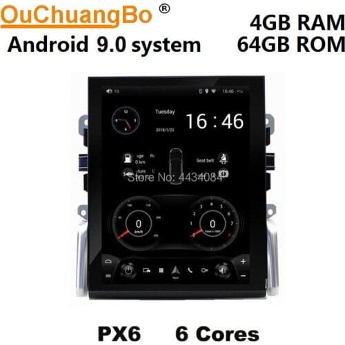 Ouchuangbo PX6 10.4 inch tesla style vertical screen car stereo gps radio for Macan (2015-2017) support 6 core android 9.0 OS