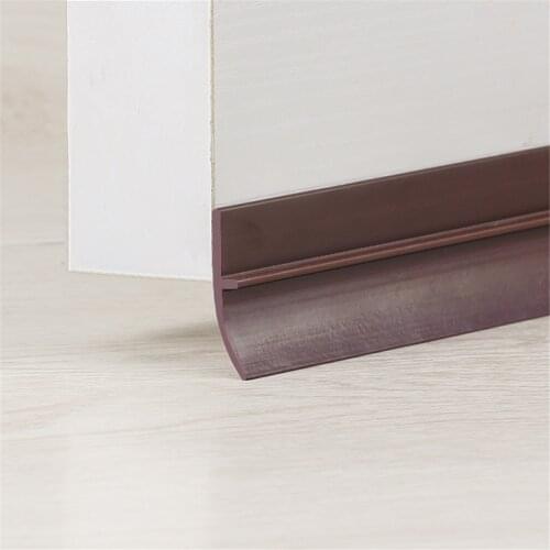 Self-adhesive Door Bottom Sweep Threshold Seals Draft Stopper Sealing Strip 0-28mm Gap 25mm 35mm 45mm Brown White