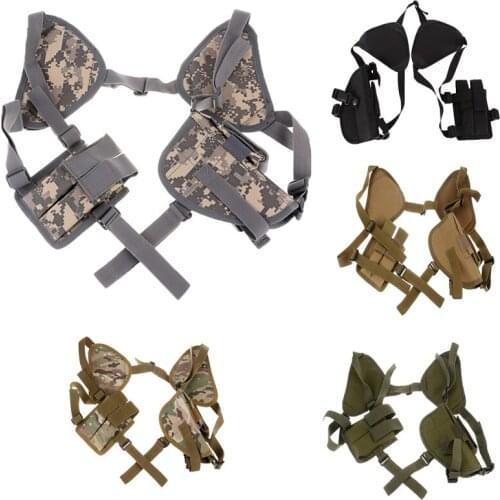 Tactical Shoulder Gun Holster for Glock 17 Colt 1911 Beretta Airsoft Pistol Pouch Case Left Right Hand Concealed Holster Gear