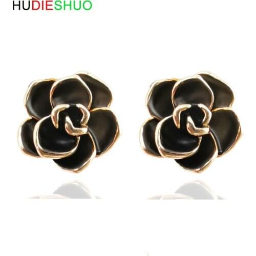 HUDIESHUO Vintage Earrings Geometric Flower Earrings for Women Girls BOHO Metal Stud Earrings Brincos Серьги Fashion Jewelry