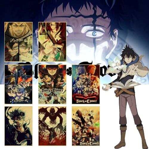 WTQ Black Clover Retro Poster Canvas Painting Japan Anime Posters Wall Decor Poster Wall Art Picture Room Decor Home Decor