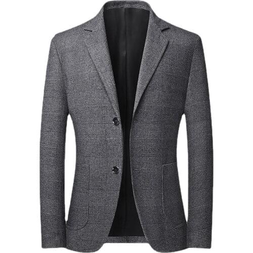 High Quality Vintage Plaid Blazer British Stylish Male Suit Jacket Business Casual Blazer Jacket Terno Masculino Mens tuxedo