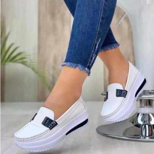2021 Spring New Platform Comfortable Womens Sneakers Fashion Lace Up Casual Little White Shoes Women Increase Vulcanize Shoes