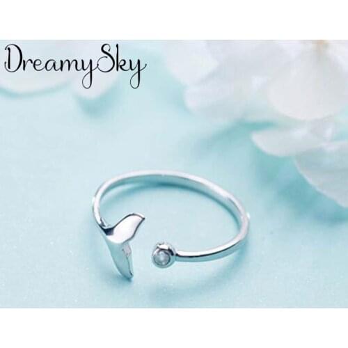 New Arrivals Silver Color Mermaid Tail Rings For Women Engagement Ring mujer Anillos Bijoux