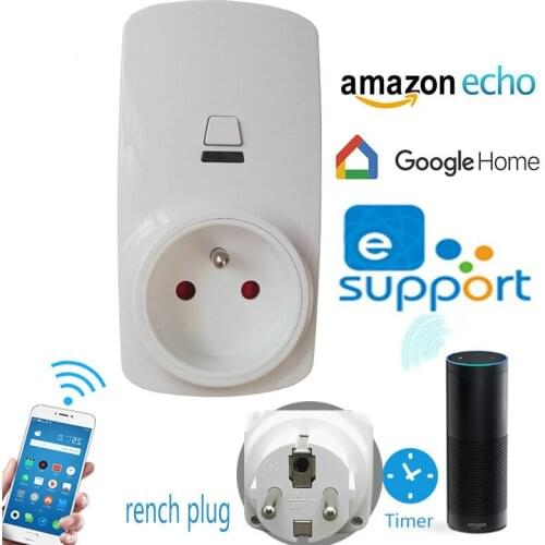 Alexa Home Furnishing Intelligence Socket European regulations WIFI Wireless remote control timer switch French European