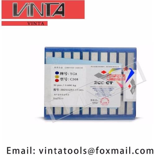 Free shipping high quality 30pcs/lots C308 YG6/ YG8/ YW1/ YW2/ YT5/ YT14/ YT15 cnc carbide welding inserts