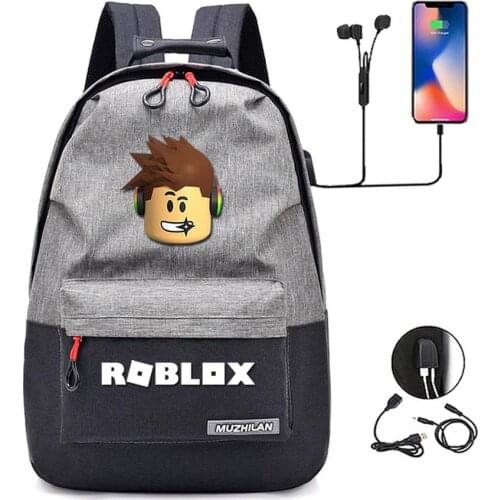 Cute cartoon big student travel bag USB waterproof large capacity backpack mochila Teenager Schoolbag Two colors available
