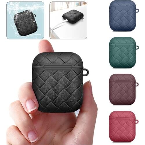 Woven Soft TPU Case For Apple AirPods pro 1 Case For AirPods 2 1 Portable Keychain Earphone Case for Aipods Pro Protective Cover