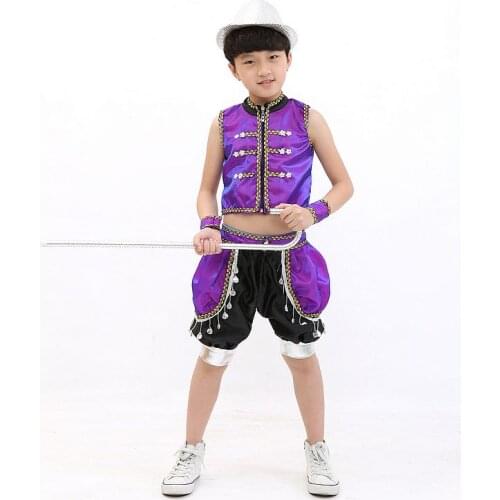 Children private magic show clothing stage performance jazz dance June 1 childrens dance suit jazz dance costumes purple dress