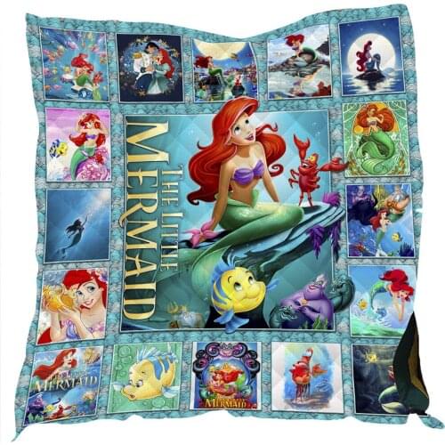 Disney Mermaid Winnie the Pooh Creative Air Conditioner Quilt Bedroom Sofa Car Decoration for Adult Children Kid Boys Girls Gift