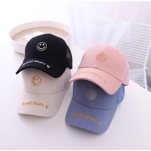 Doitbest Children mesh Baseball Cap summer HipHop Smile-letters kids sun Hats Boys Girls Caps spring child snapback Hat gorras
