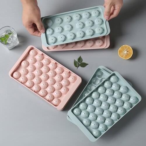 Cube Tray with Lid Cute Ice Tray Easy Release Ice Maker Tea Liquor Sweet Ice Cream Durable with Holes JA55