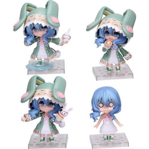 9cm Hot Anime 4 Styles DATE A LIVE Yoshino Cute Q Version PVC Action Figure Collectible Model Toys Cartoon Doll Free shipping