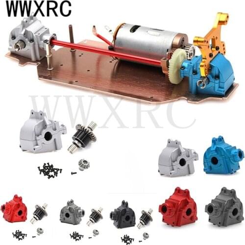 Metal Wave Box Gear Box Upper and Lower Cover with Differential Gear 144001-1254 for 1/14 WLtoys 144001 124018 1240190 RC Car